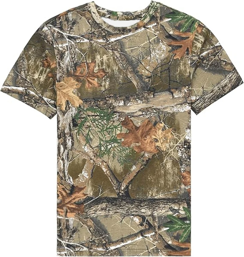 Image of Camouflage Dschungel Grafik T-Shirts 3D Druck männer Kurzarm T Shirt Übergroßen Streetwear T-shirts Harajuku Tops Mann Kleidung