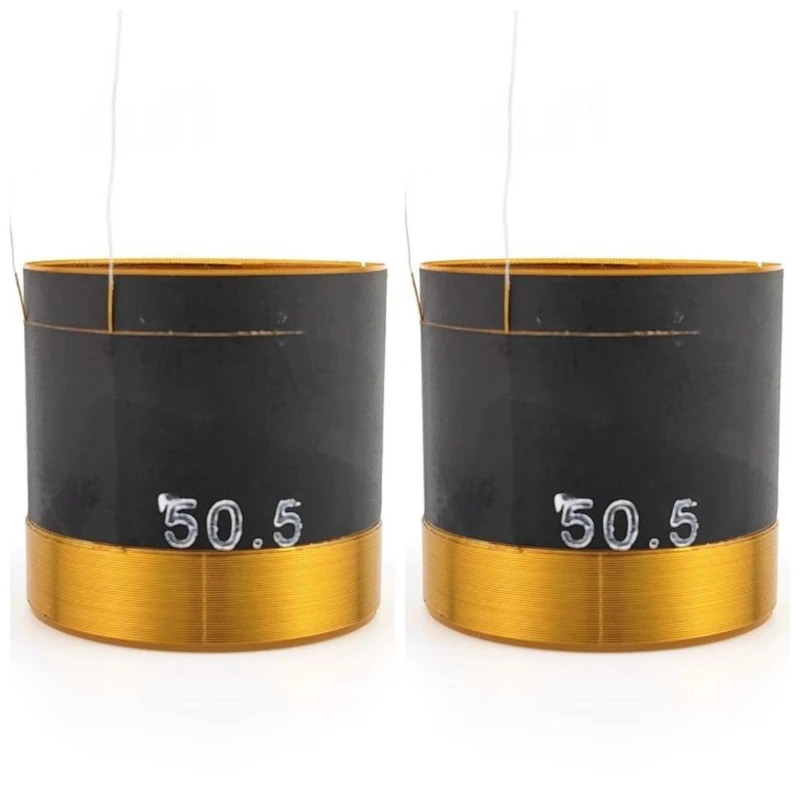 2x 50.5mm Speaker Woofer Voice Coil 2 Inch Inner Diameter Bass Speaker Repair Part with Aluminum Round Wire /GlassFiber Skeleton
