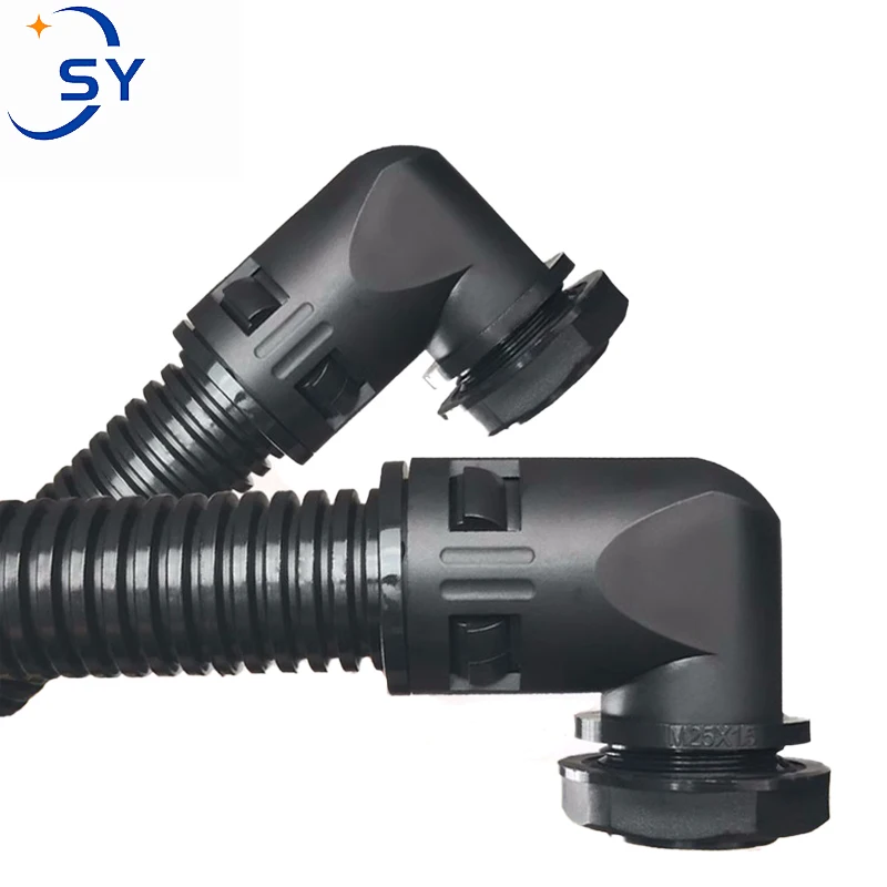 Corrugated Pipe Turning Joint Electric Box Waterproof Protection Cable Plastic Fixed Head AD13 AD15.8 AD18.5 AD21.2 AD25 L Type