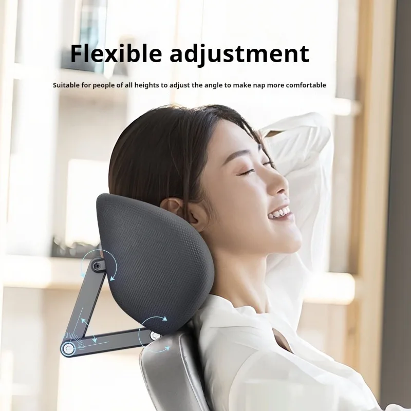 New Office Chair Adjustable Headrest Ergonomically Designed Retractable bracket Pillow Waist Protection Cushion Comfortable Rest