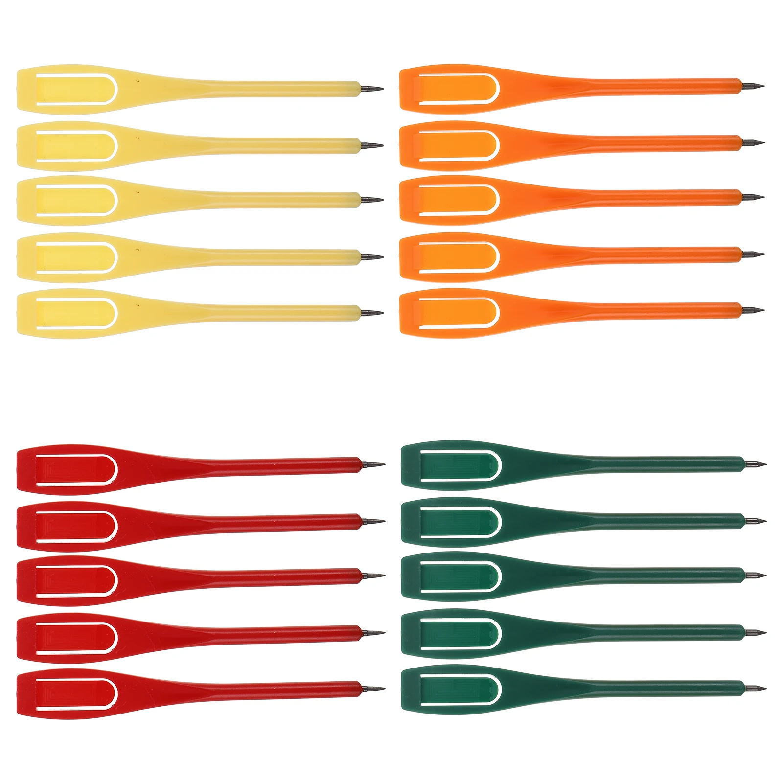

20pcs Pencils Plastic Mini Golf Clip Golf Scoring Pen On Plastic Marker Pens Pen Ball Marker Sports Custom Scoring