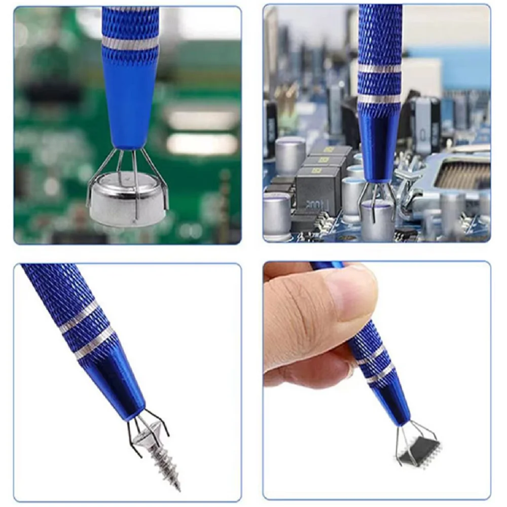 IC Puller  Chip mMounting  Electronic Components  Four Claw Grasping Screw Gripper Precision Part Picking Tool