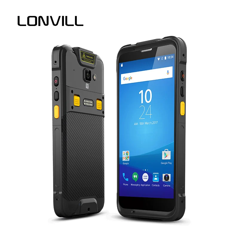 LONVILL OEM Handheld Pda 5.5 Inch Nfc Uhf Rfid Reader Industrial  IP65 Rugged Computer Pda Android 11 Barcode Scanner