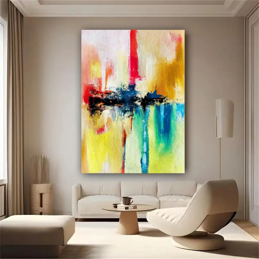 Hand-painted Oil Painting Modern Funny Ostrich Pictures Animal Canvas Paints For Home Decor Living Room Children's Room Art