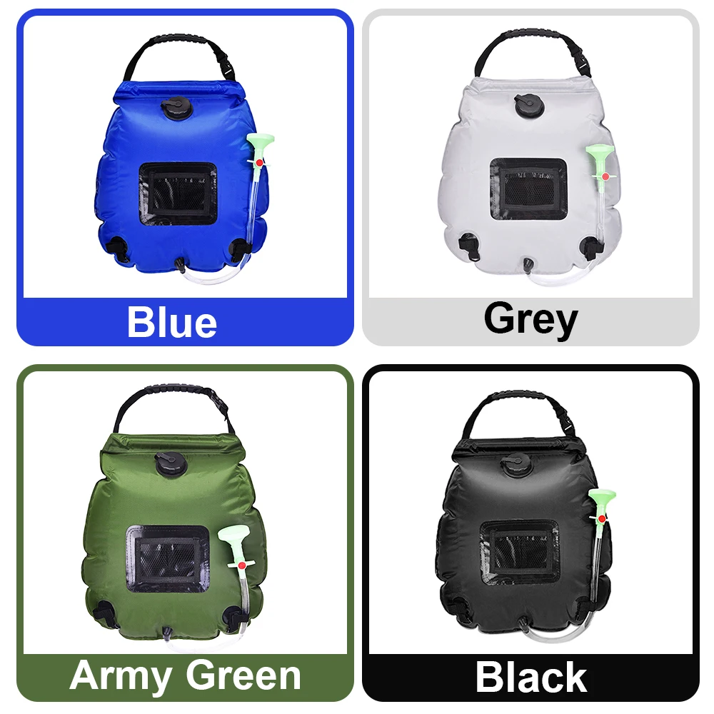 

20л солнечная сумка для душа, уличная портативная сумка для душа с солнечным подогревом для кемпинга, пешего туризма, путешествий, пляжа, сумка для душа с солнечным подогревом