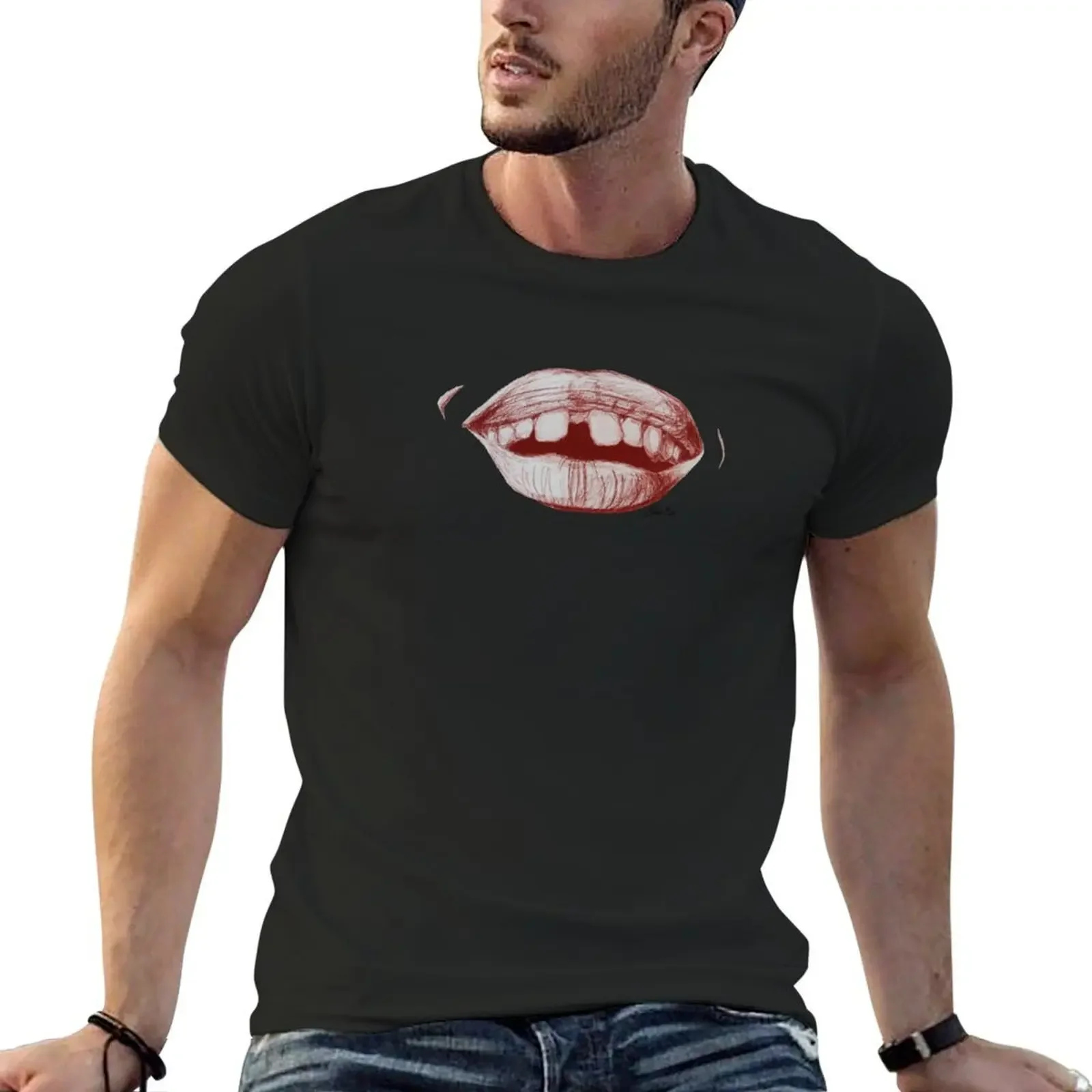 Smile with a tooth gap T-Shirt blacks customs cheap stuff vintage t shirt men