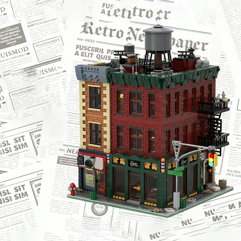 4975 قطعة MOC ركن صالون حلاقة وحدات نموذج اللبنات لعبة العمارة هدية الكريسماس تجميع الطوب الاطفال عيد ميلاد #3