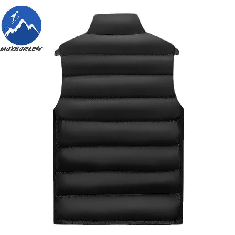 15 Areas Heated White Duck Down Vest Men USB Smart Electric Heating Sleeveless Jacket Self-heating Clothing Ski Warm Puffer Vest