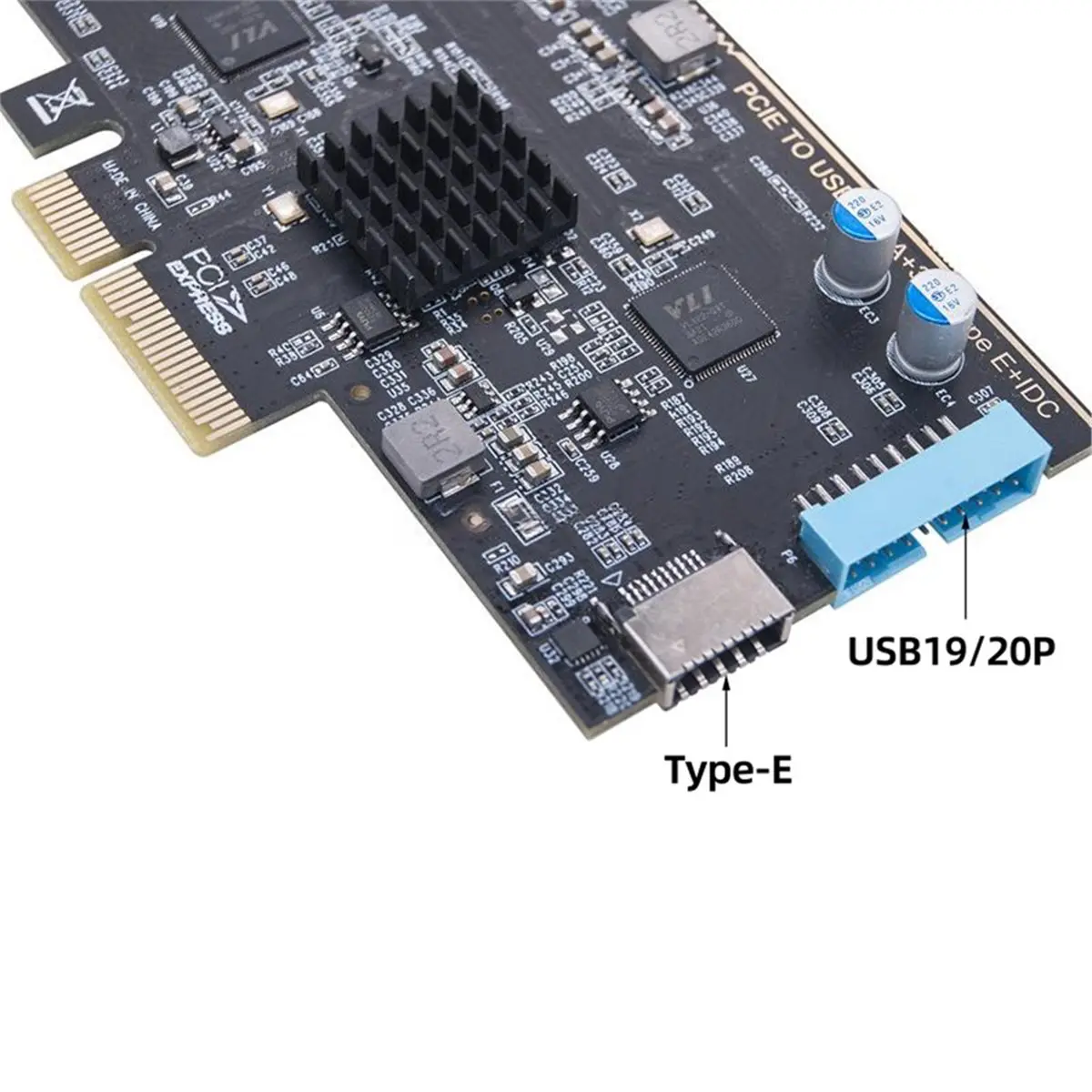 N86R PCI-E to Type-C Expansion Card PCIE to Type-Cx3+Type-Ax2+Type-E+19P IDC 10Gbps USB3.2 GEN2 for Desktop Win7/8/10/11