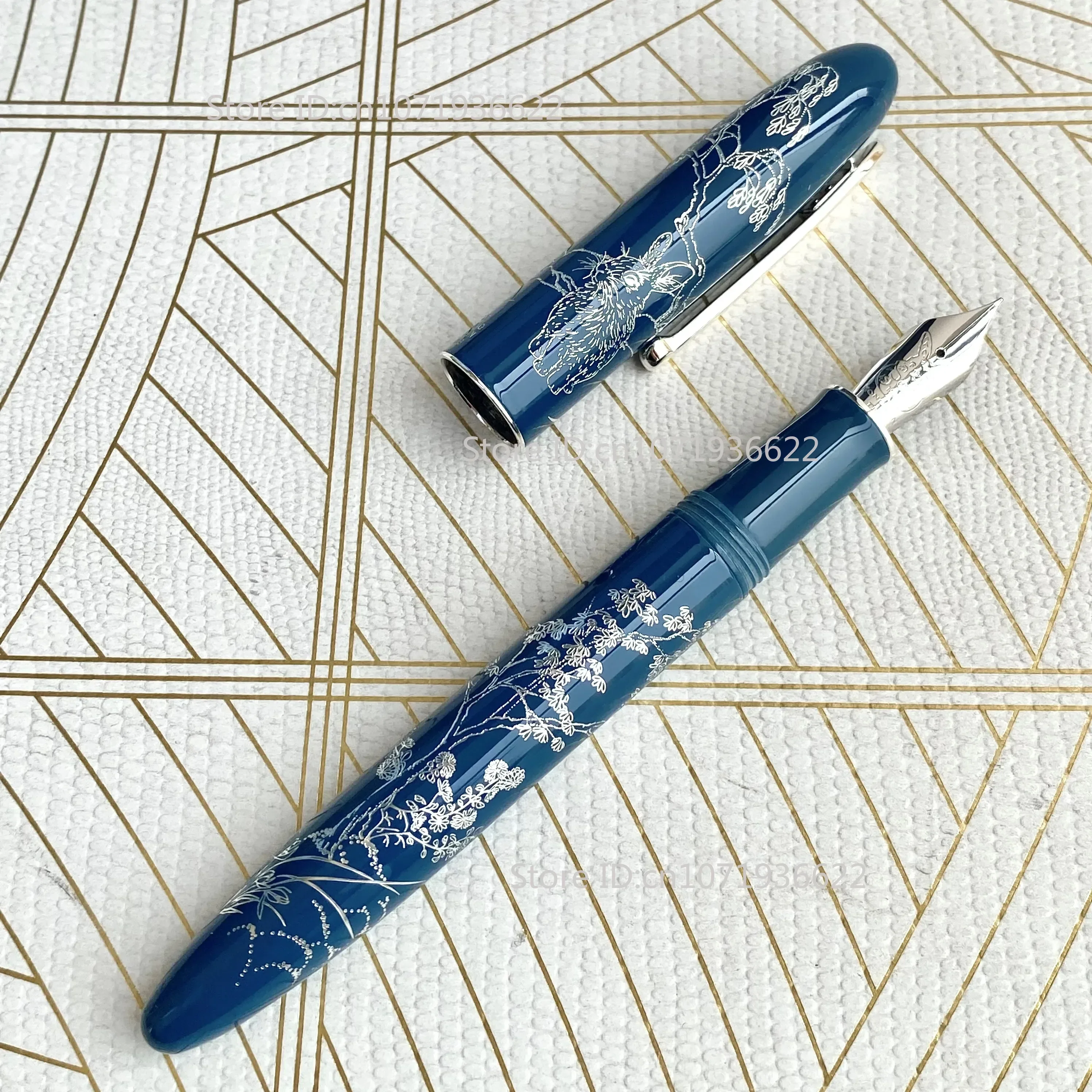 Hongdian N23 نحت قلم حبر أرنب سنة محدودة الراقية الطلاب الأعمال مكتب الكتابة لوازم الذهب طالب هدية أقلام