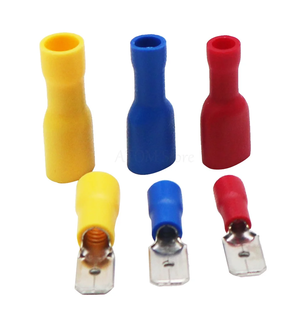 connector 10PCS 5set faston Male female Insulated Spade Crimp Wire Cable Connector Terminal