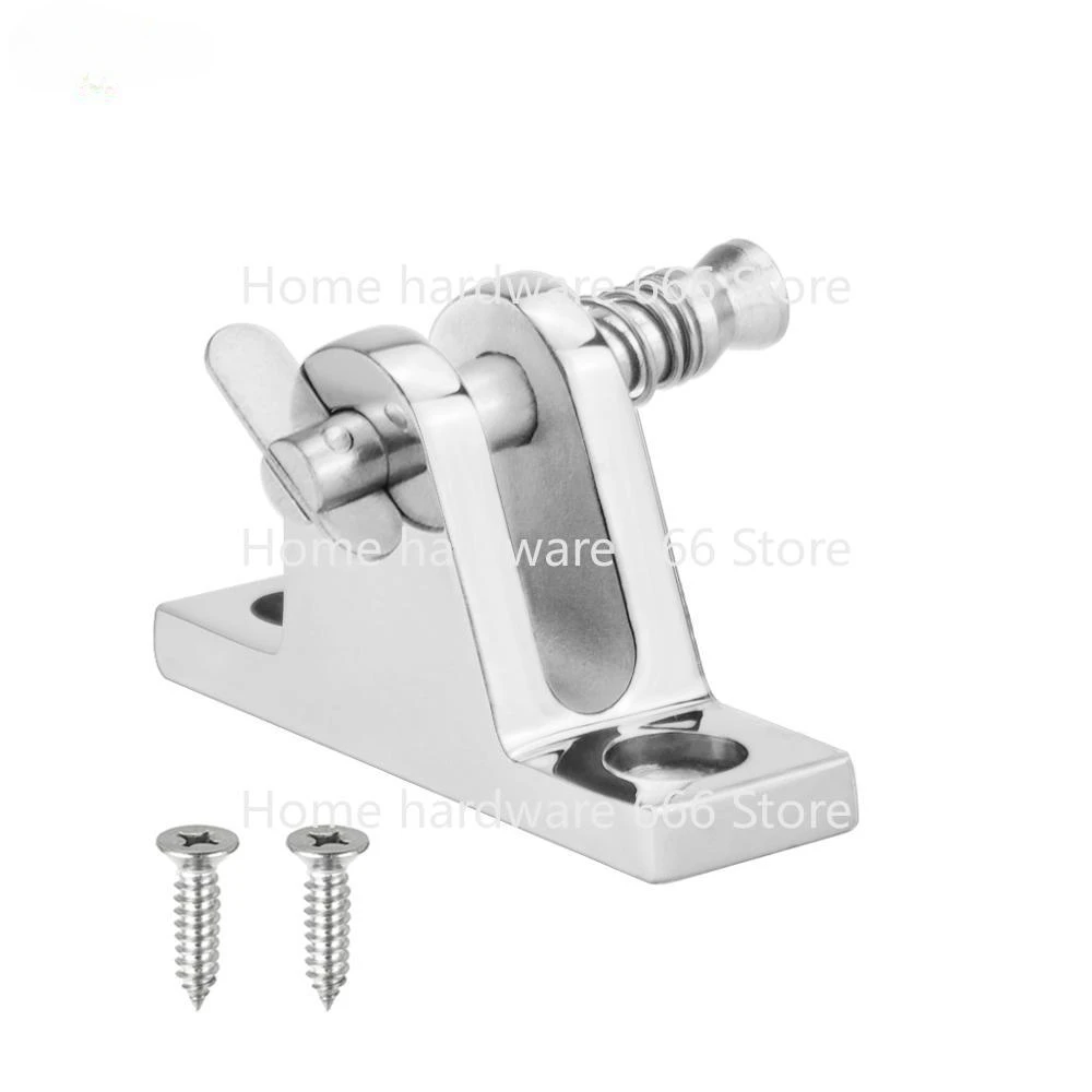 

Петля верхней палубы бимини из нержавеющей стали 316, быстроразъемный штифт, аксессуары для лодок 90 градусов, морской каяк, каноэ, яхта, крышка