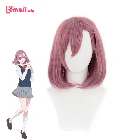 L-email wig Synthetic Hair Anime 2.5 Dimensional Seduction Lilysa Amano Cosplay Wigs Short 35cm Cosplay Wig Heat Resistant Wig