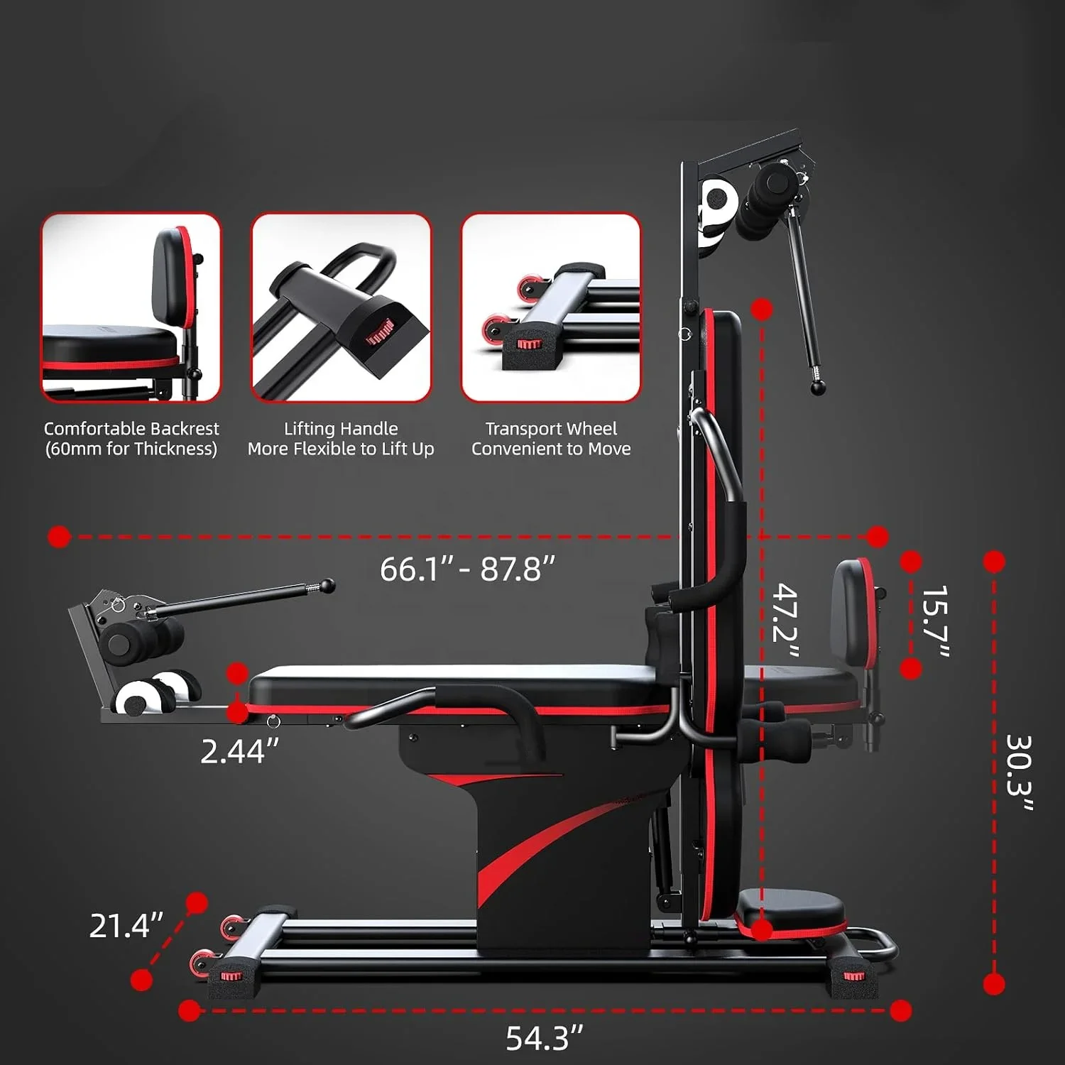 Electric Inversion Table for Back Pain Relief/Heavy Duty Inversion Table with 180 Degree Full Inversion & 3D Memory Foam