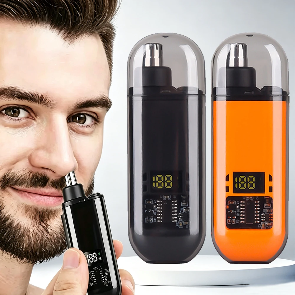 Nose Hair Trimmer Portable Mini Electric Clipper for Nose and Ear Hair Eyebrow Rechargeable Small Pocket Hair Clipper for Men