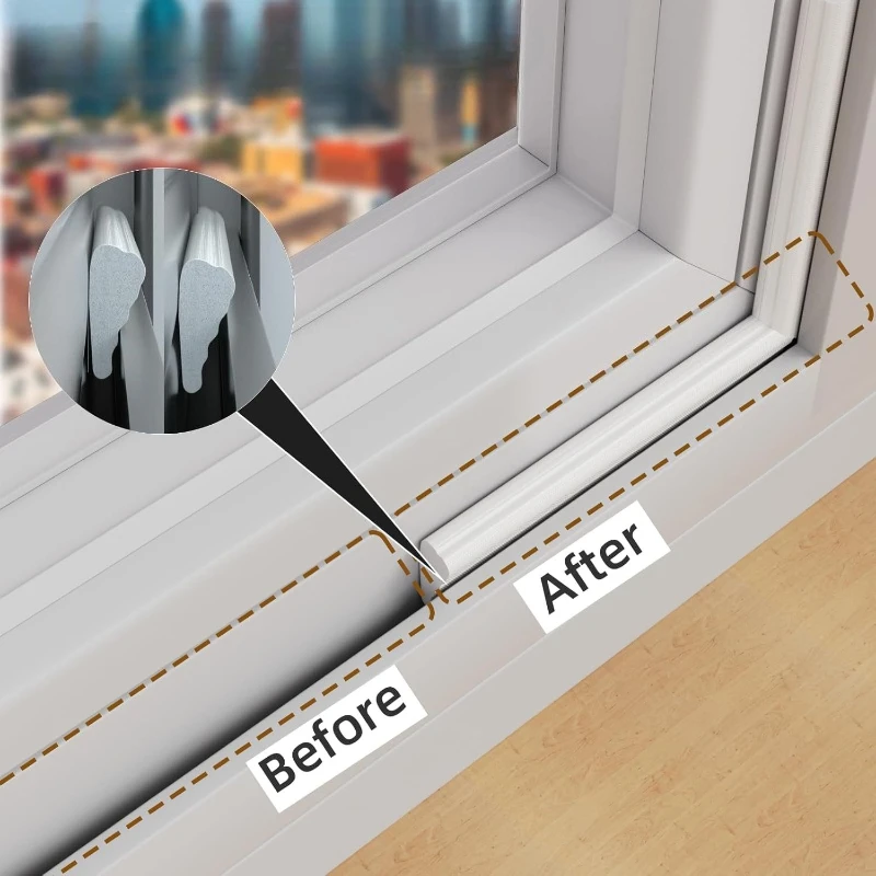 

5M Self Adhesive Wedge Weather Strip Draft Proof Soundproof Windproof Doors Windows Winter Gap Insulation Window wind sealing