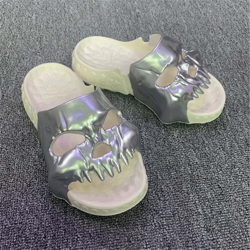 Skull Slipper Demon Y2k Platform Cloud Summer Beach Sandal Slides