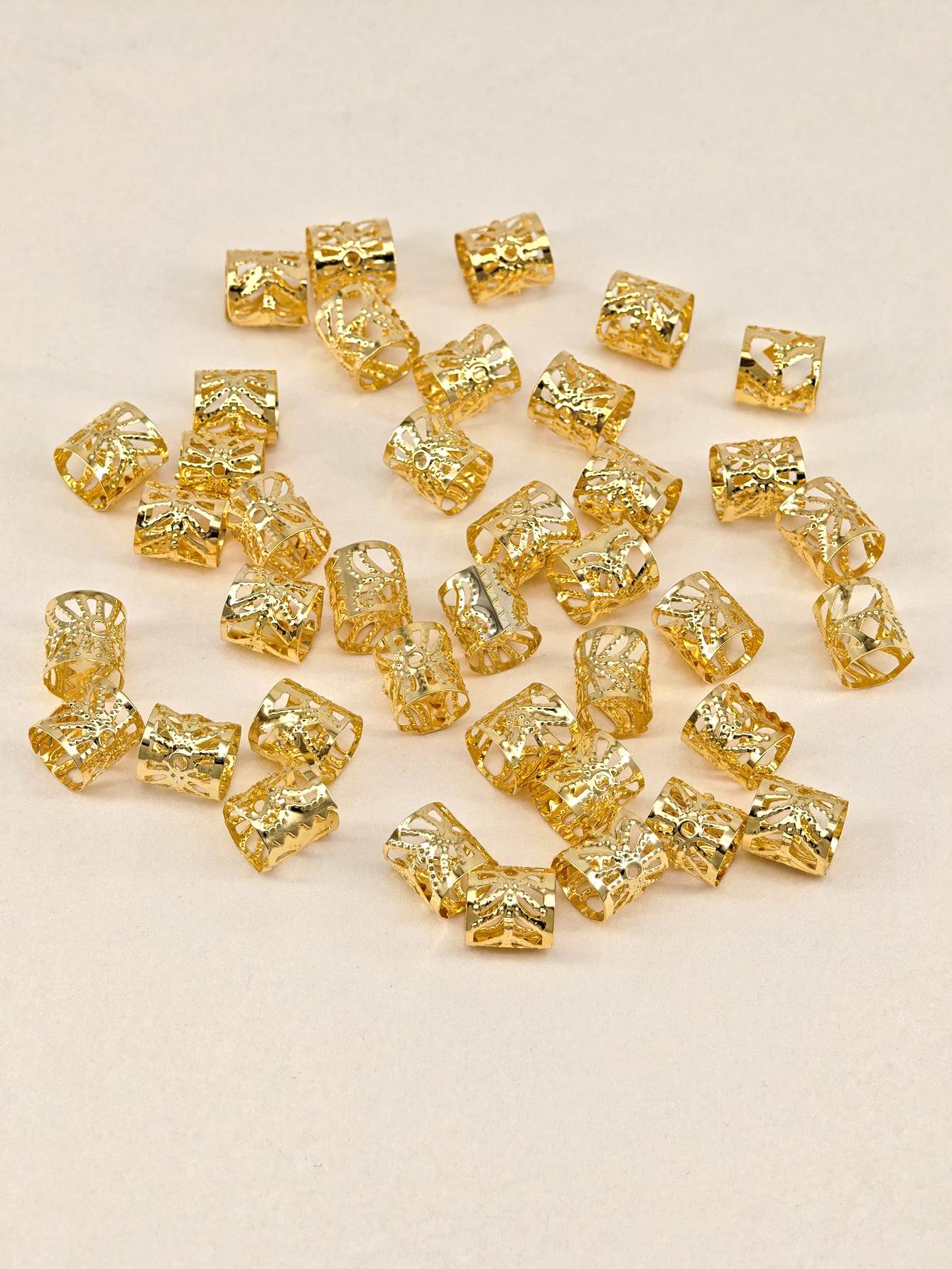 40pcs Gold Dreadlock Locs Accessories For Hair, Hair Jewelry For Braid Hair Rings For Women And Girls, Adjustable Cuffs Braiding image 2