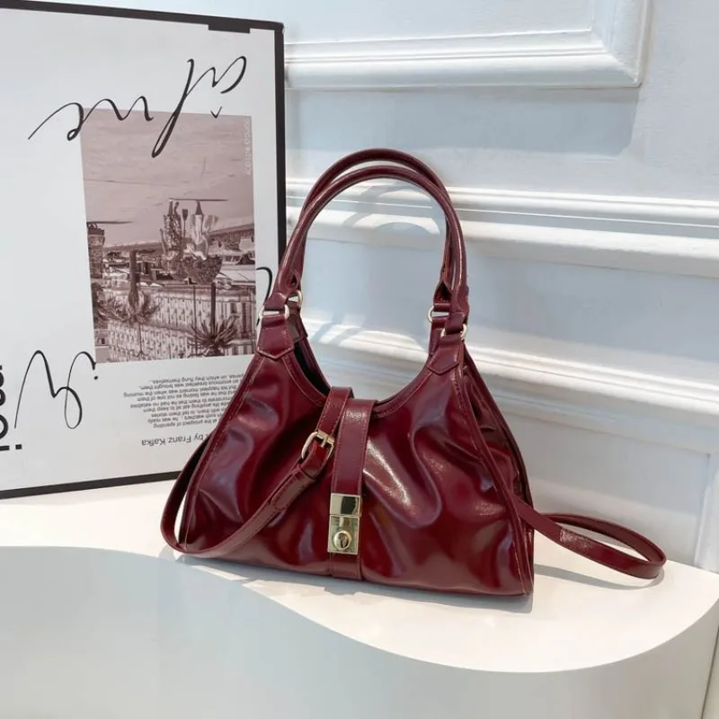 

Trendy Vintage Handbag And Fashionable Classic Diaper Bags For Women Elegant Leather Crossbody-Bag Simple