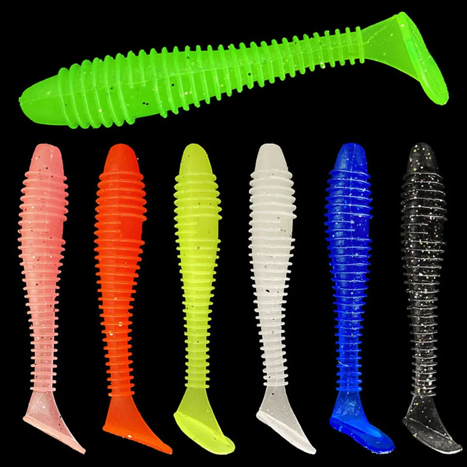 20pcs/Lot Soft Lures Silicone Bait 5.5cm 6.5cm 7cm 7.5cm Goods For Fishing Swimbait Wobblers Artificial Fishing Tackle