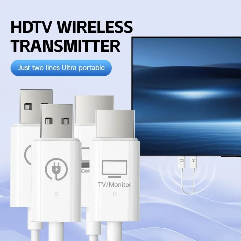 5G 1080P 50M HDTV Wireless Receiver Transmitter Extender Kit 98FT Wireless Video Display Dongle for TV Box Camera Monitor PC
