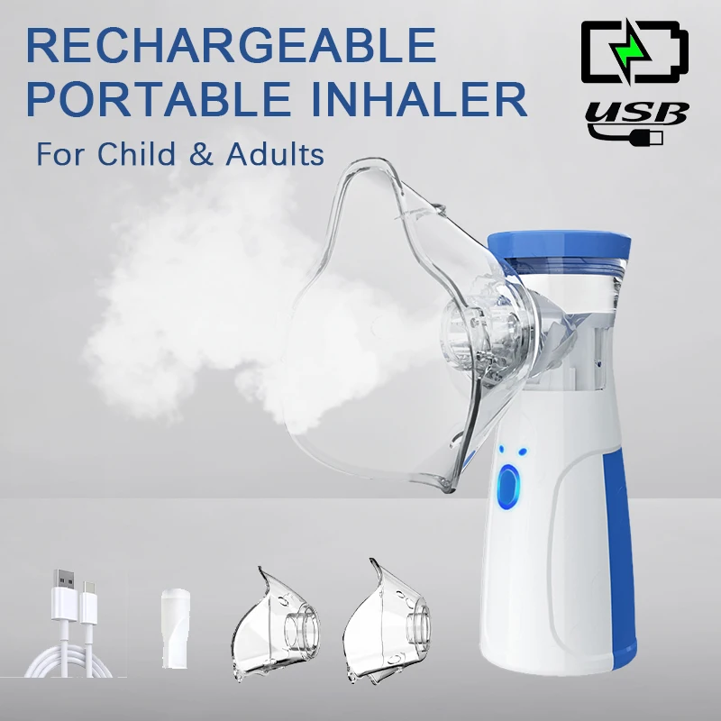 Portable Rechargeable Nebulizer Medical Mesh Inhaler Children Adult Kids Health Care Portable Nebulizer Humidifier