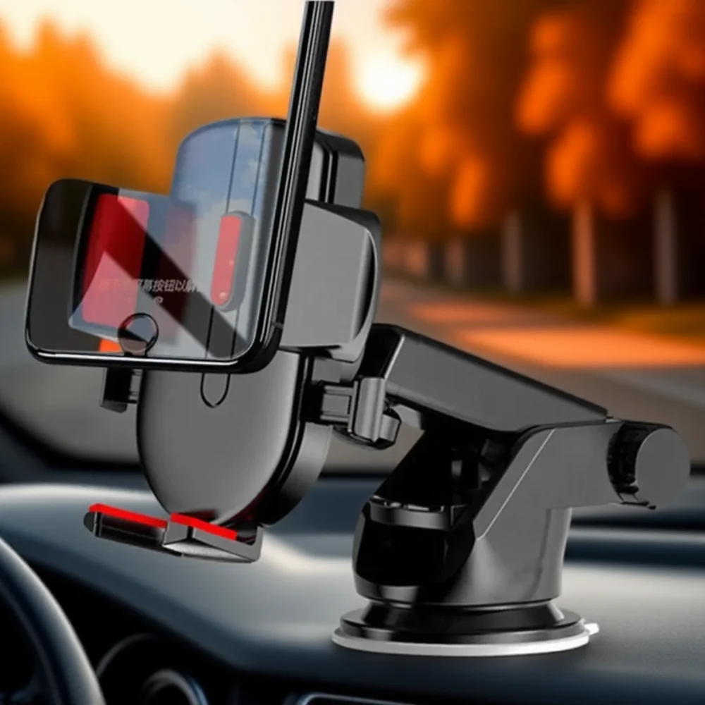 

Universal Car Phone Holder Suction Cup Adjustable Mount with 360 Degree Rotation for Hands-Free Navigation and Safe Driving