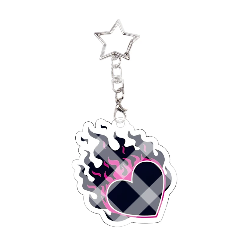 Monster Girl Acryl-Schlüsselanhänger Kawaii Fledermaus-Wimpel Totenkopf Rosa Schleife Exquisiter Studenten-Cosplay-Requisiten-Taschenanhänger Schlüsselring Geburtstagsgeschenk – Detail 7