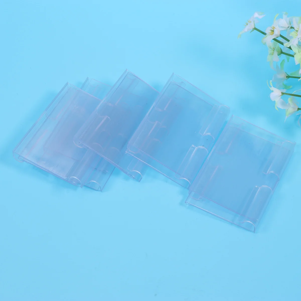 100pcs PVC Price Tags Premium Plastic Transparent Price Tag for Supermarket Mall Shop Store - 40x60mm