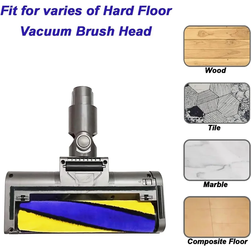 Testa della spazzola per pavimenti elettrica 9M per Dyson V7 V8 V10 V11 V15 Testa di attacco per aspirapolvere Testa della spazzola a rullo con luce LED verde