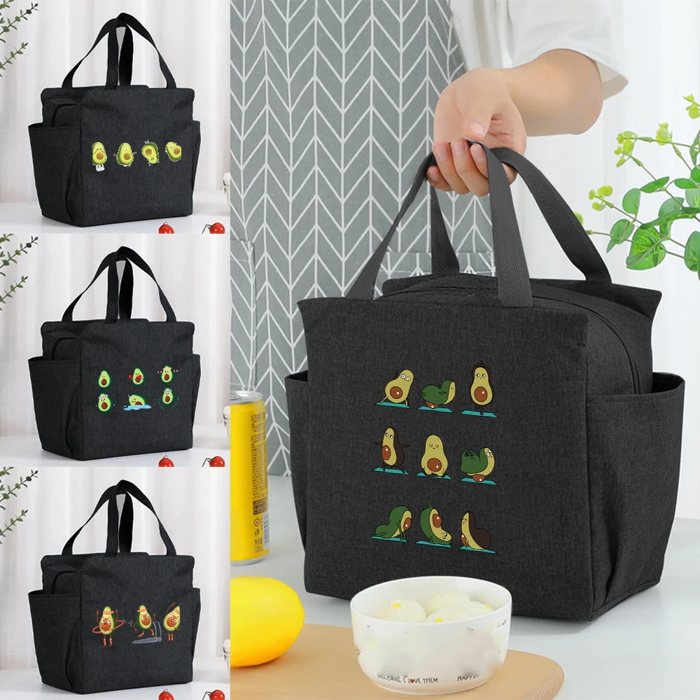 

BIG Capacity Lunch Bag Aesthetic Printing Avocado Series Cooler Tote Bags Cooler Leakproof Picnic Bags Lunch Box Hi-Q