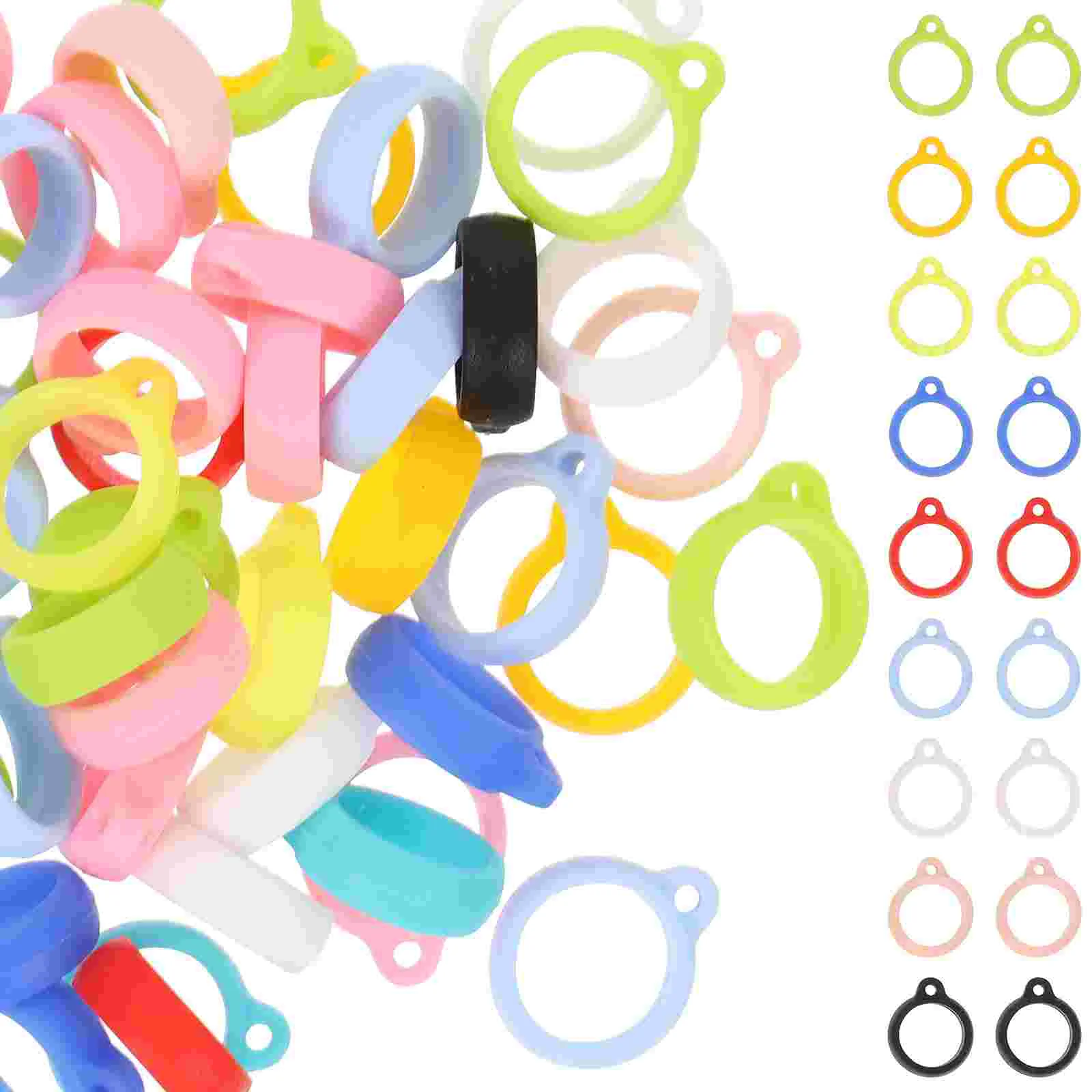 50 Pcs Adjustable Phone Hanging Ropes Ring Suspension Cell Lanyards Rings Man Thread Wrist