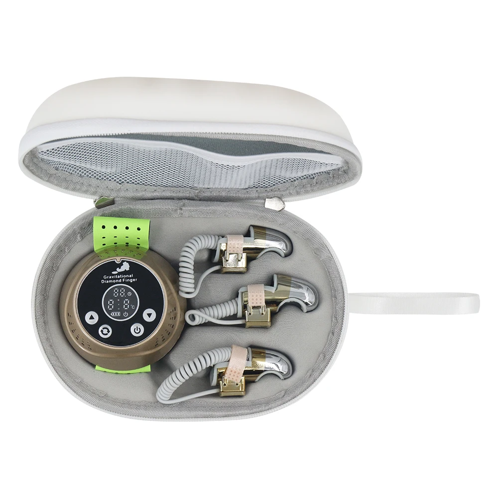 Microcorrente profissional dedo dourado massagem facial olhos, rosto, pescoço três propósitos massageador corporal levantamento máquina de massagem levantamento