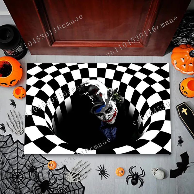 Halloween clown decorative carpet 3D visual three-dimensional floor mat entrance foot mat factory wholesale