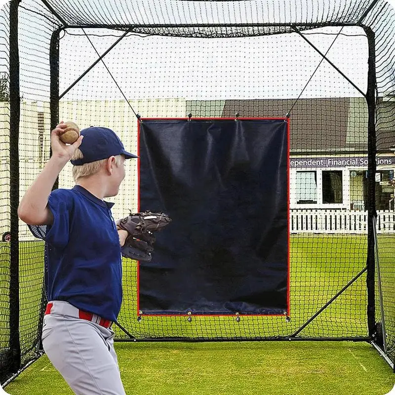 

Training Baseball Pitching Backstop 30X22X7cm Batting Cage Target Backdrop Softball Net Saver Baseballs Heavy-Duty Drop Shipping