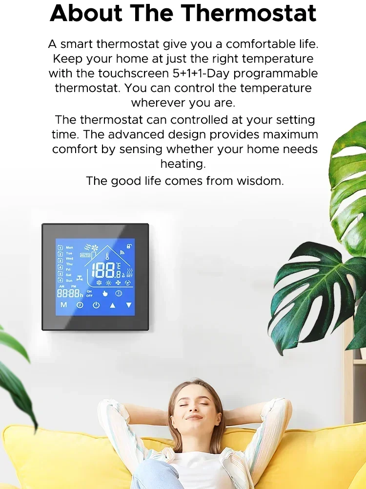 Ewelink WiFi inteligentny termostat do ogrzewania gazowy podgrzewacz wody elektryczna podłoga inteligentny regulator temperatury w domu Alexa Google Home — zdjęcie produktu 2
