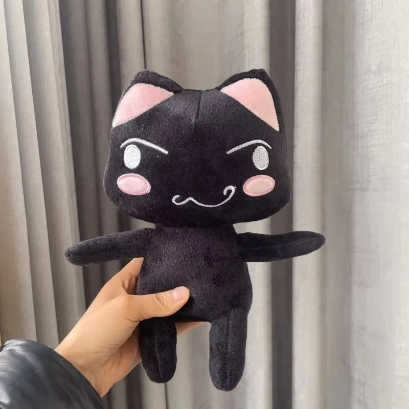 Lovely Toro Inoue Cat Plush Toy Couple Black White Cat Plushie Smiling Cartoon Animal Dolls Room Decoration Birthday Gift