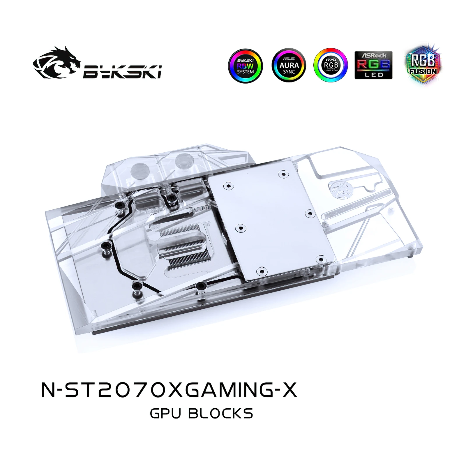 Bykski Full Cover GPU Water Cooling RGB Block for Zotac RTX 2070 8GD6 X GAMING OC N-ST2070XGAMING-X