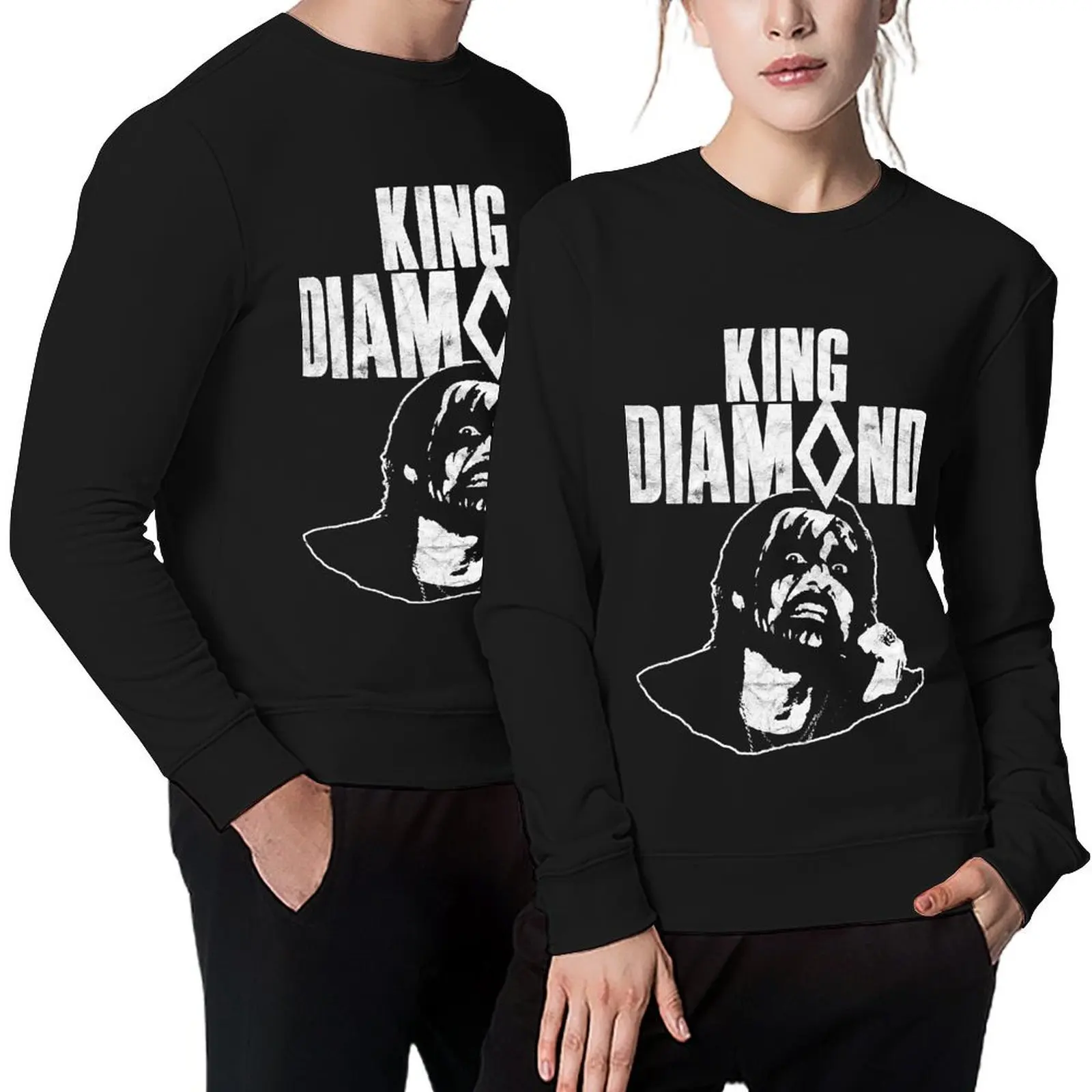 

King (distressed look) T-Shirt Pullover men's clothing korean autumn clothes men wear sweatshirt for men