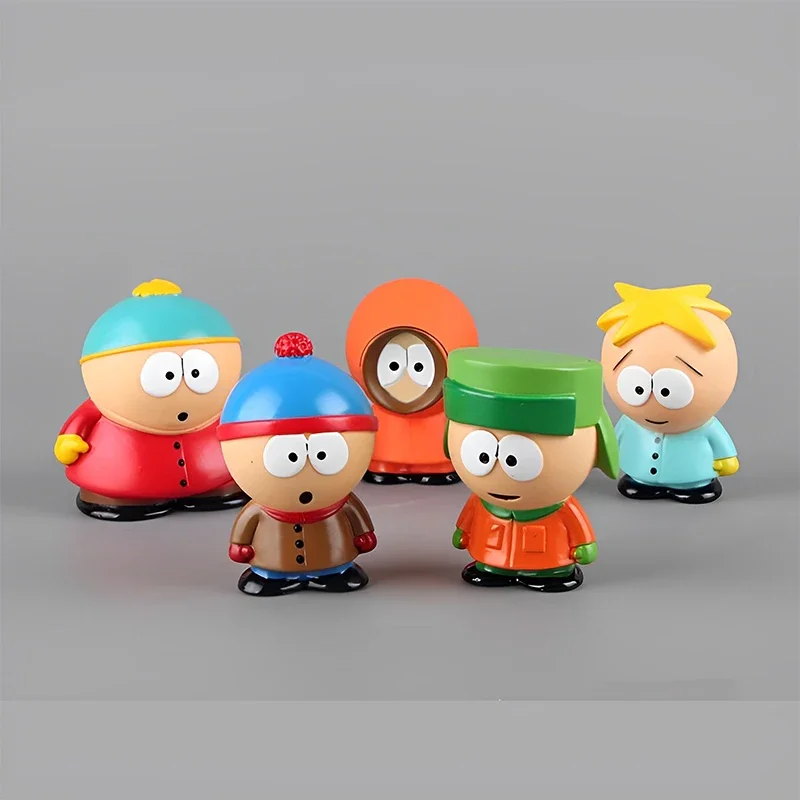 South North Park Mini Figures 5pcs Southpark Anime Figure Pvc Kawaii Cute Room Tabletop Collectble Models Doll Toy Gift