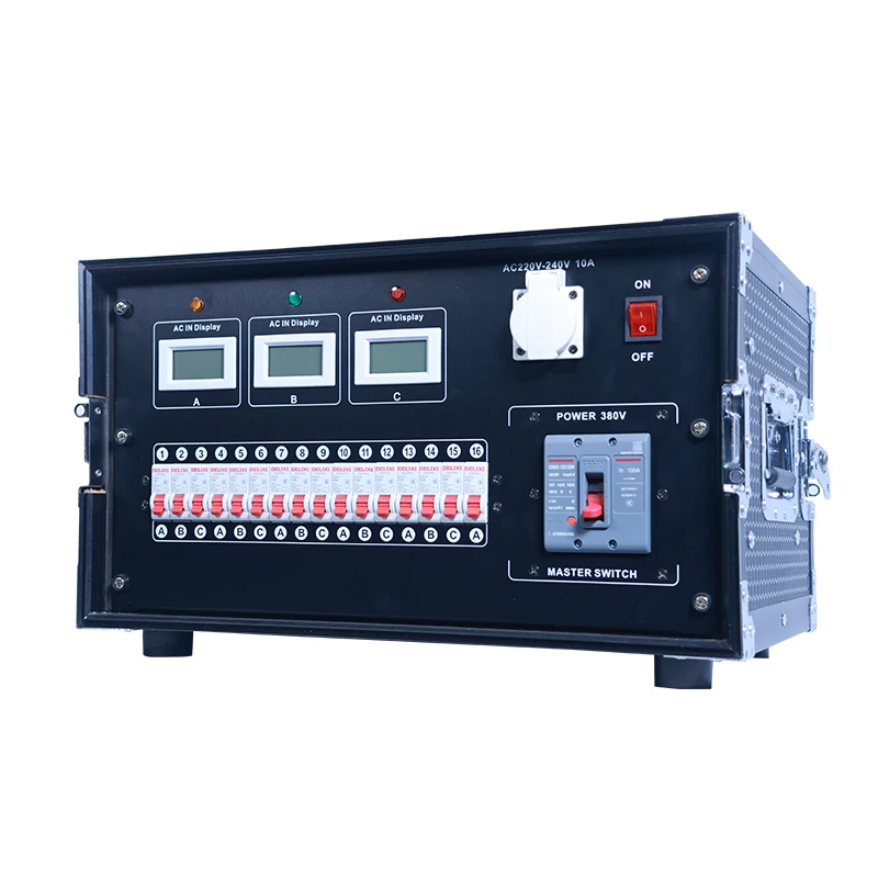 Stage Dj Equipment 16Ch Three-Phase Output Power Center De Carga Distribution Rack Box