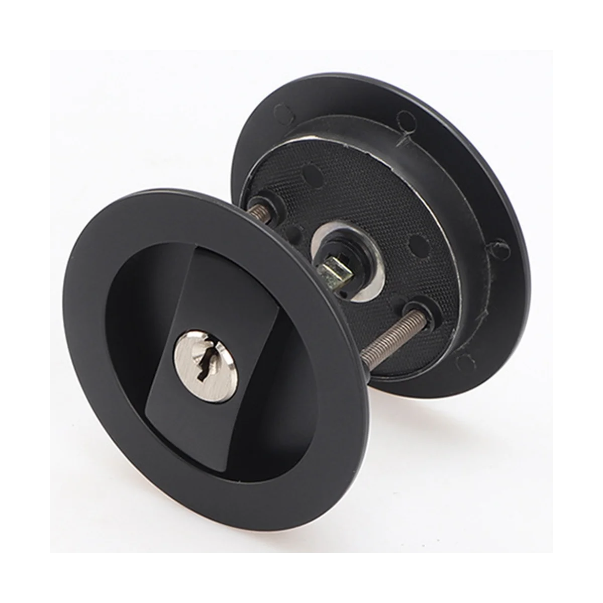 Sliding Pocket Door Lock Black Privacy Round Pocket Door Hardware Black Contemporary Pocket Door Lock with Keys