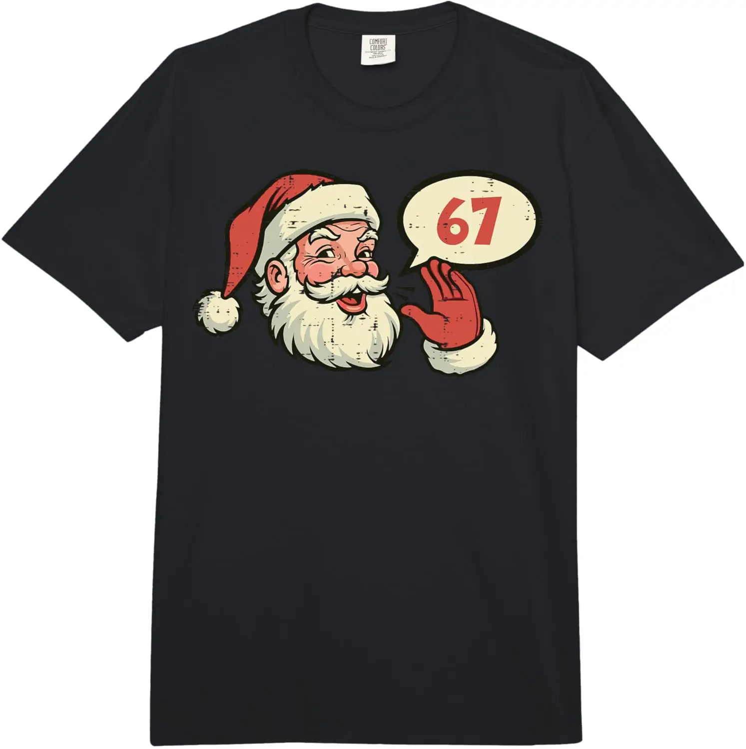 

Santa 67 Meme 6 7 Christmas Six Seven Men Women Kids Boys Comfort Cotton Adult Heavyweight Unisex Fashion Casual Loose T-Shirt