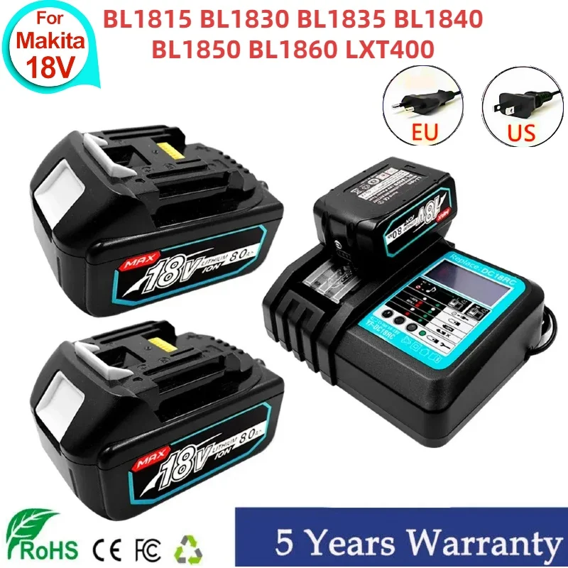 

Original 18V 6 Ah Rechargeable Battery 18650 Lithium-ion Cell Suitable For Makita Power Tool BL1860 BL1830 BL1850 Fast Delivery