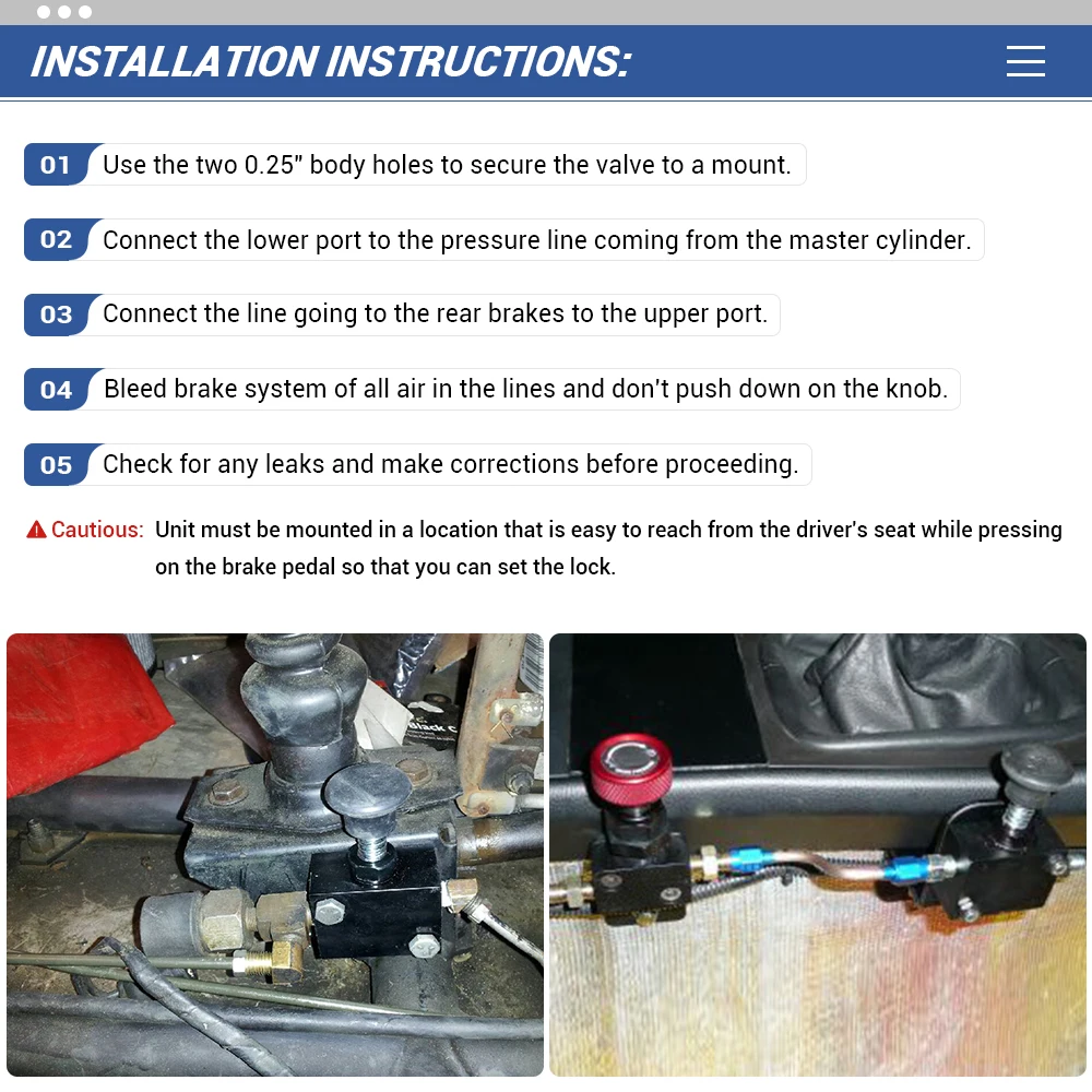 LZONE - New brake lock line lock hydraulic brake park lock pressure holder for Disc Drum JR3317BK