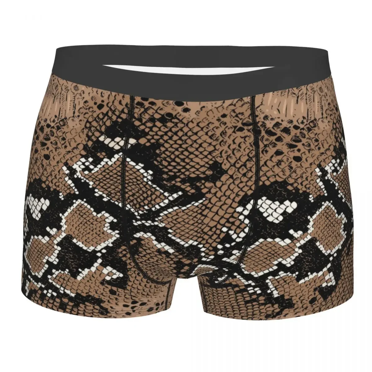 Snake Skin Pattern Boxer Shorts For Men 3D Print Male Snakeskin Animal Texture Underwear Panties Briefs Stretch Underpants