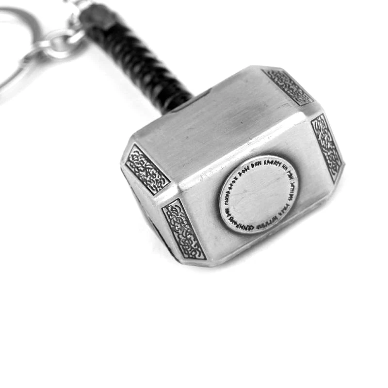 Trendiger Avengers Thor Mjolnir Schlüsselanhänger - Superhelden-Thor-Schlüsselhalter Rucksack-Accessoire für Filmfans Persönliches Geschenk – Detail 3