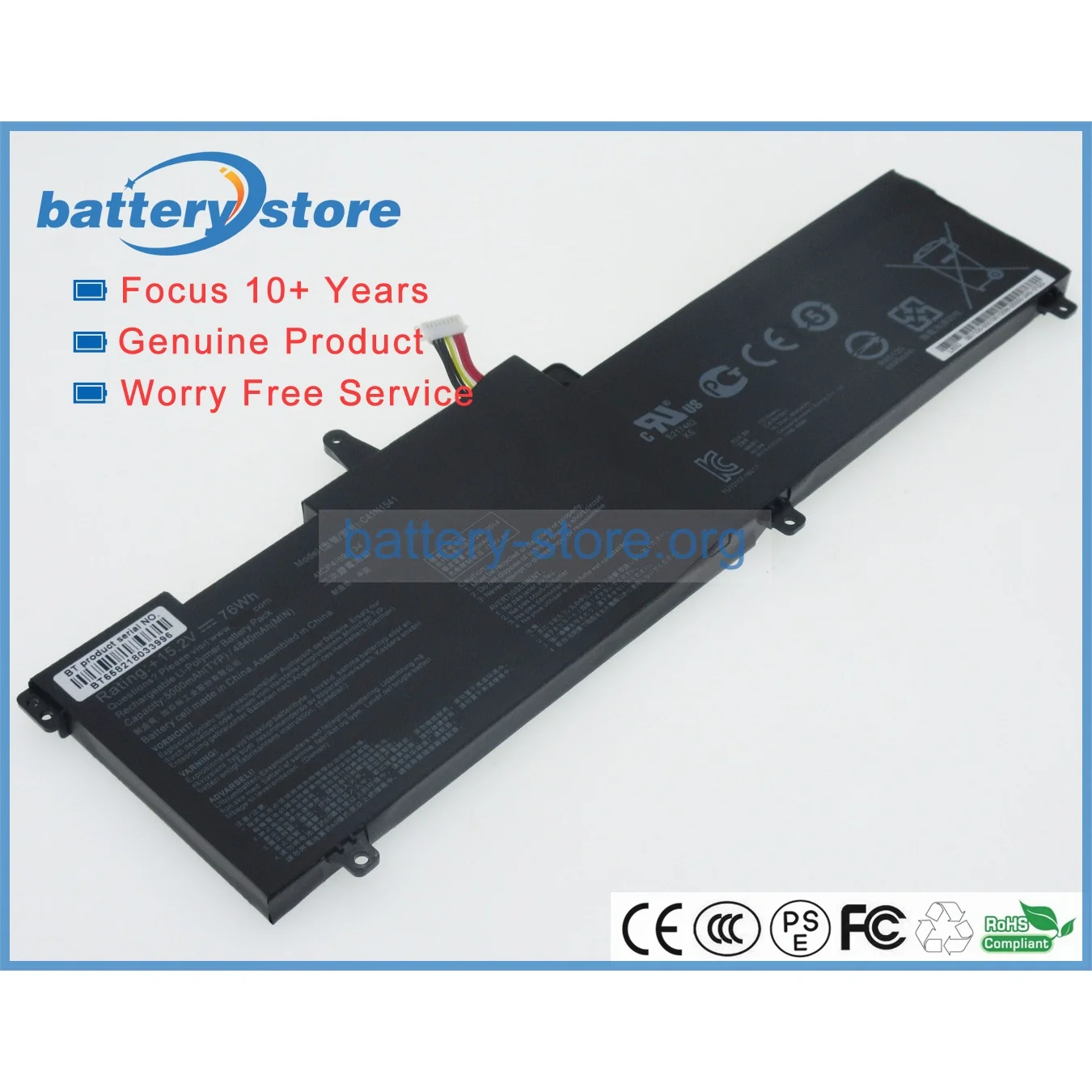 Genuine laptop batteries for 0B200-02070000,0B200-02070200,B07L6GL8KL,GL702VS,GL702VT,ROG Strix GL702ZC-BA108T,15.2V,4 cell