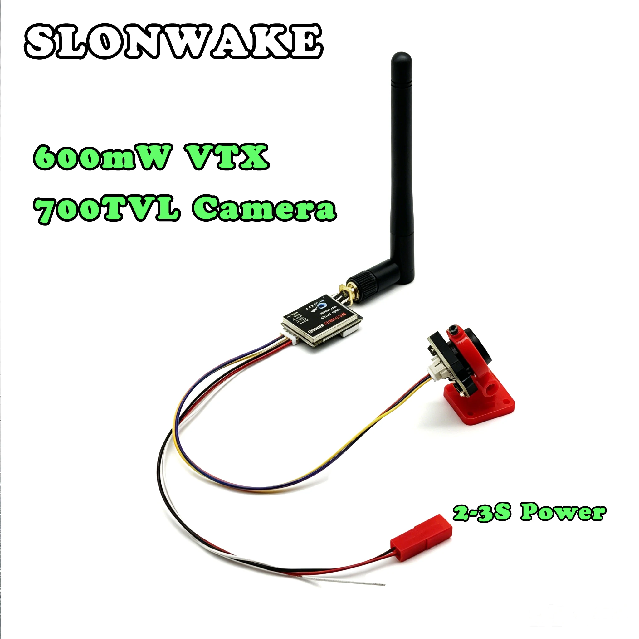 5.8G 56CH 7 Inch LCD Screen Monitor 1024*600 with DVR and TS5823 Pro 600mW AV transmitter+CMOS 700TVL fpv camera use for RC Cars