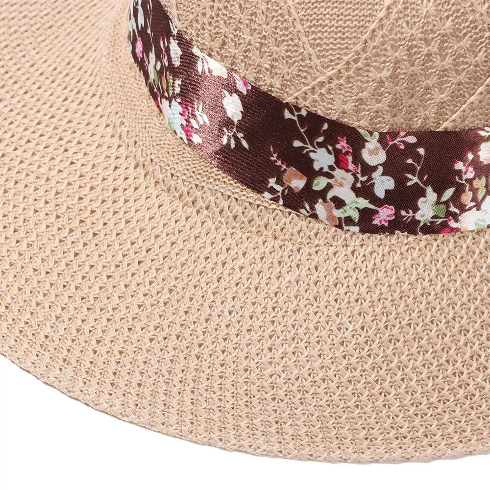 Casual Wide Brim Foldable Portable Beach Hat UV Protection Sun Visor Cap Straw Hat